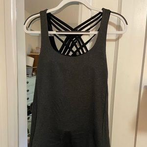 Lululemon low back/cut out work out tank with built in bra